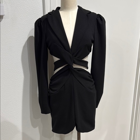 PatBO Black Cutout Blazer Mini Dress - 6 - Picture 3 of 7